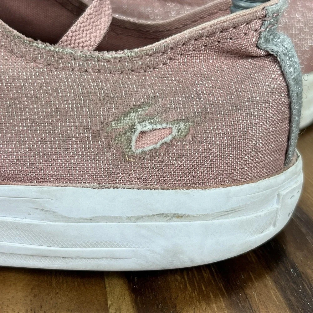 Converse Chuck Taylor All Star Junior Low‎ Top Sneakers Pink Glitter Size 5